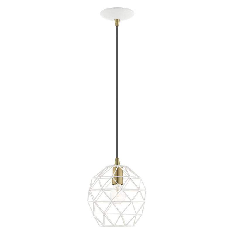 Livex Lighting 41326-03 One Light Pendant, White