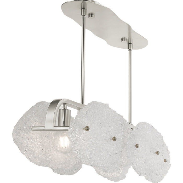 Livex Lighting 45438-91 Five Light Linear Chandelier, Brushed Nickel