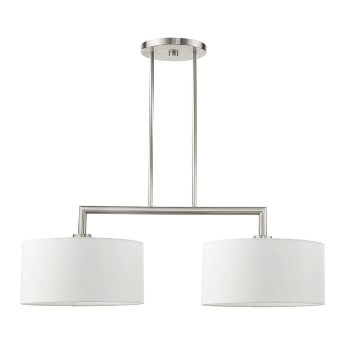 Livex Lighting 45492-91 Two Light Linear Chandelier, Brushed Nickel