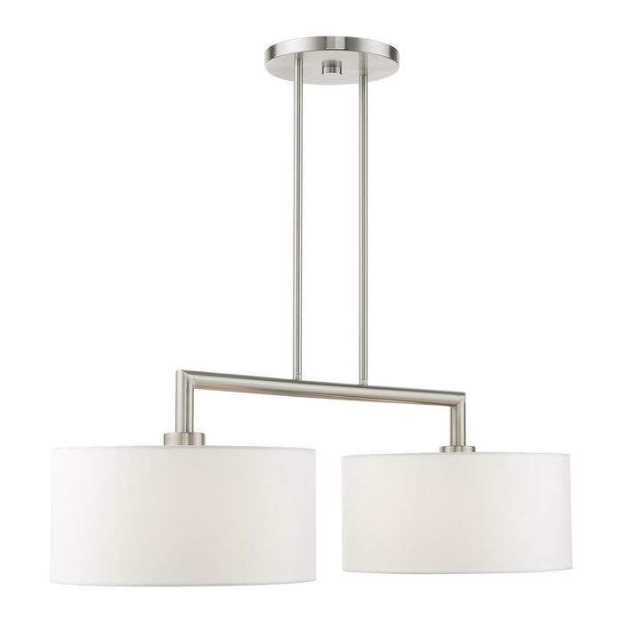 Livex Lighting 45492-91 Two Light Linear Chandelier, Brushed Nickel