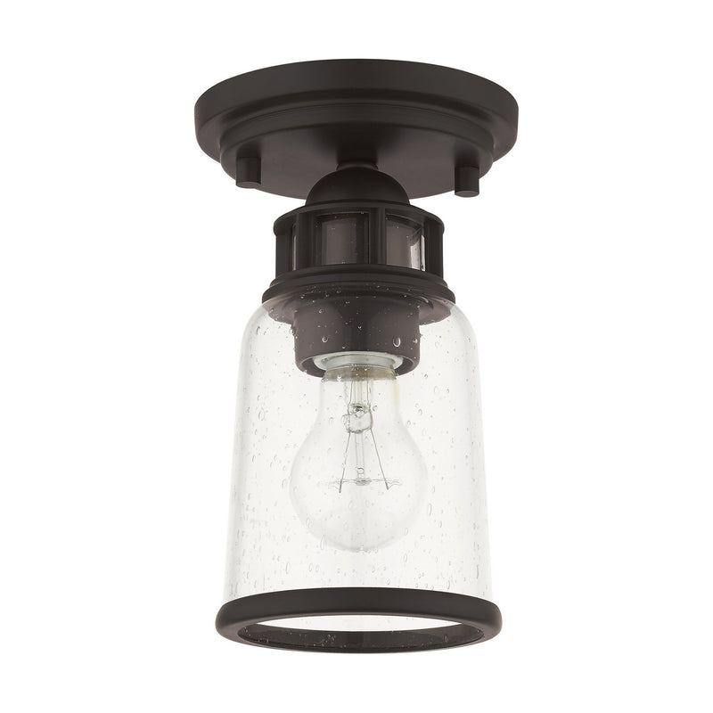 Livex Lighting 45501-07 One Light Flush Mount, Bronze