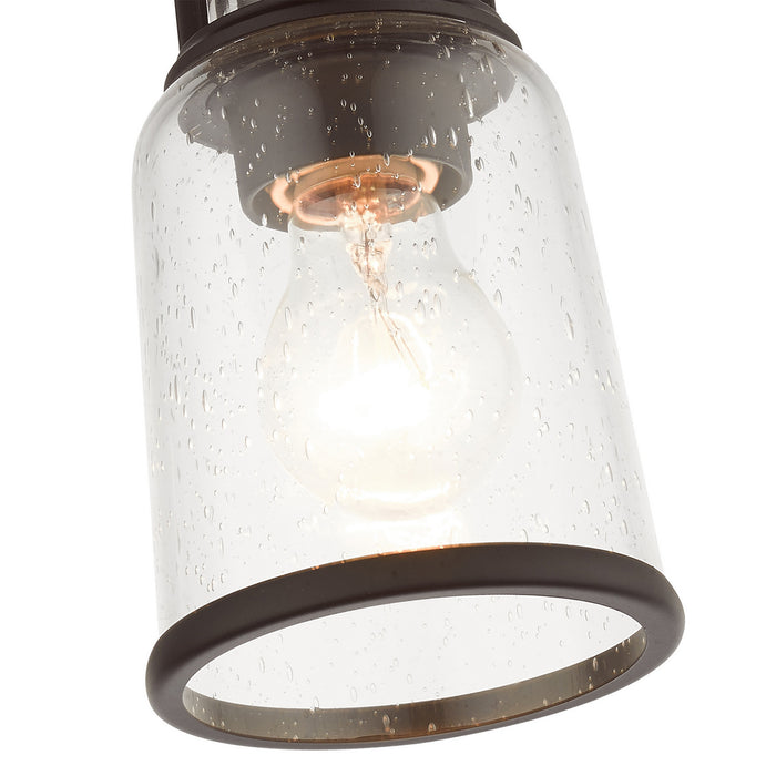 Livex Lighting 45501-07 One Light Flush Mount, Bronze