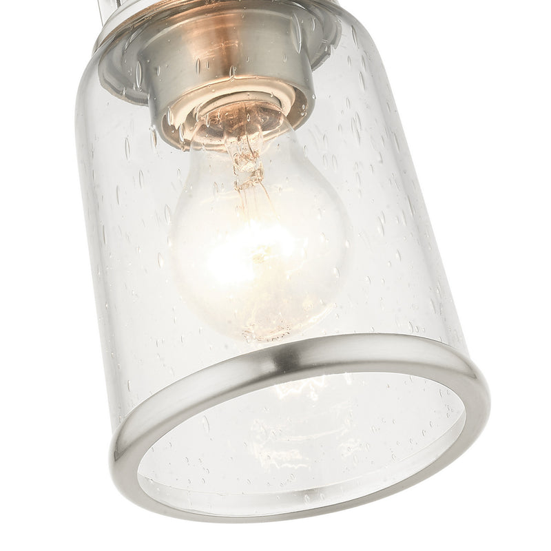 Livex Lighting 45501-91 One Light Flush Mount, Brushed Nickel