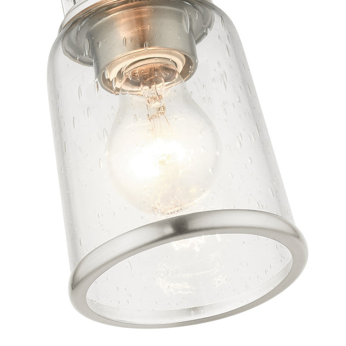 Livex Lighting 45501-91 One Light Flush Mount, Brushed Nickel