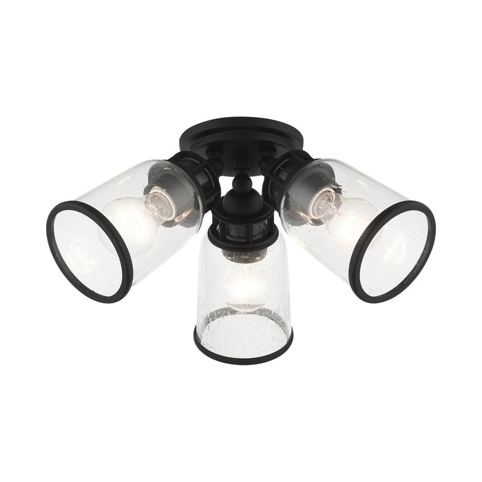 Livex Lighting 45503-04 Three Light Flush Mount, Black