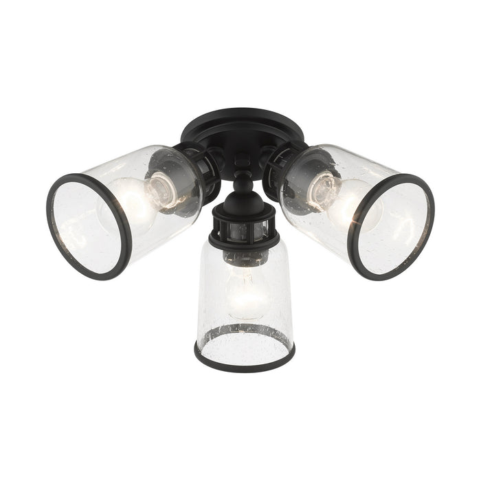 Livex Lighting 45503-04 Three Light Flush Mount, Black