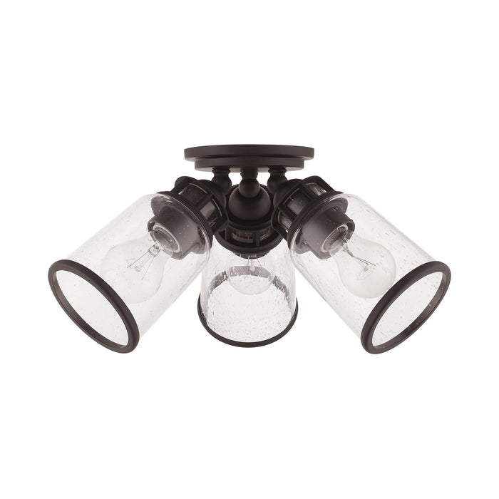 Livex Lighting 45503-07 Three Light Flush Mount, Bronze
