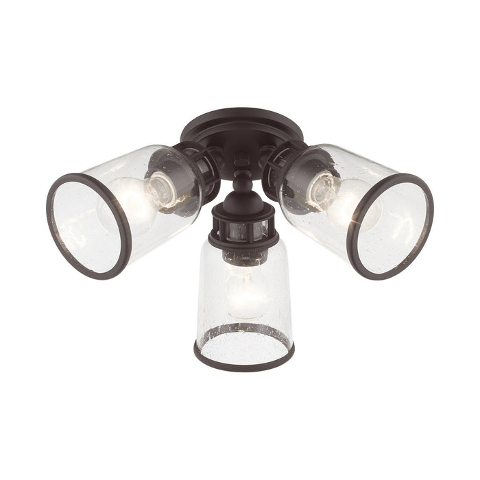 Livex Lighting 45503-07 Three Light Flush Mount, Bronze