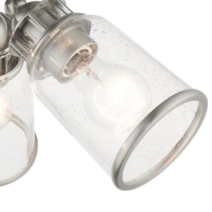 Livex Lighting 45503-91 Three Light Flush Mount, Brushed Nickel