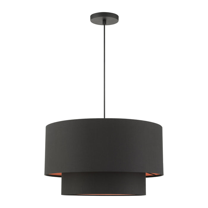Livex Lighting 45618-04 Three Light Pendant, Black