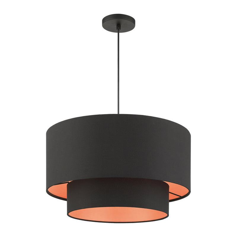 Livex Lighting 45618-04 Three Light Pendant, Black