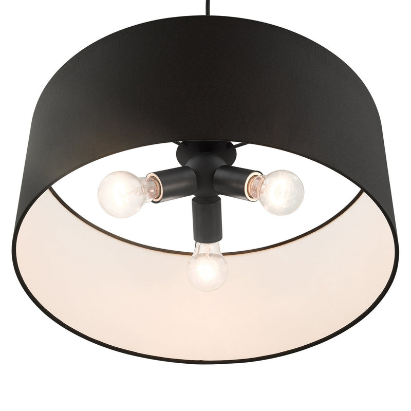 Livex Lighting 45660-04 Three Light Pendant, Black