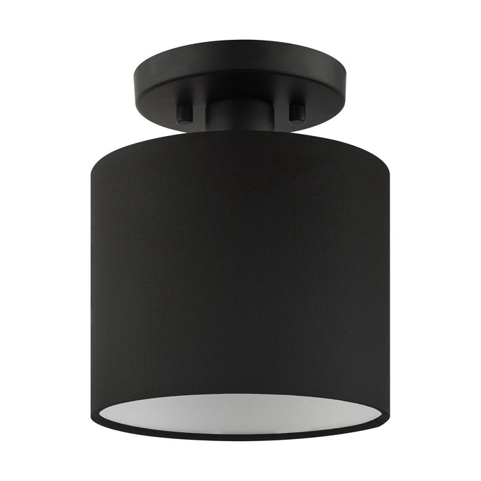 Livex Lighting 45661-04 One Light Semi Flush Mount, Black