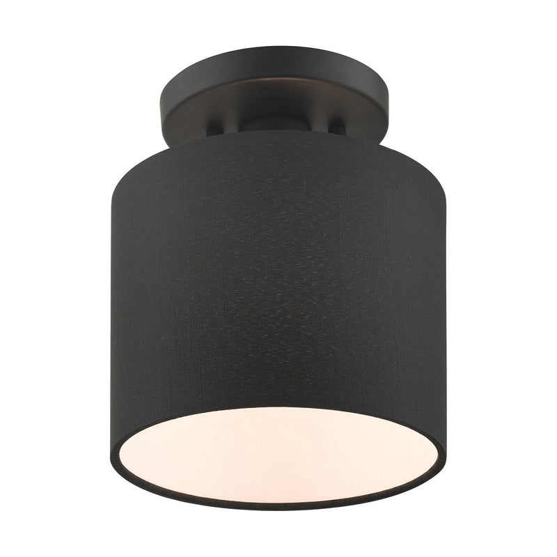 Livex Lighting 45661-04 One Light Semi Flush Mount, Black