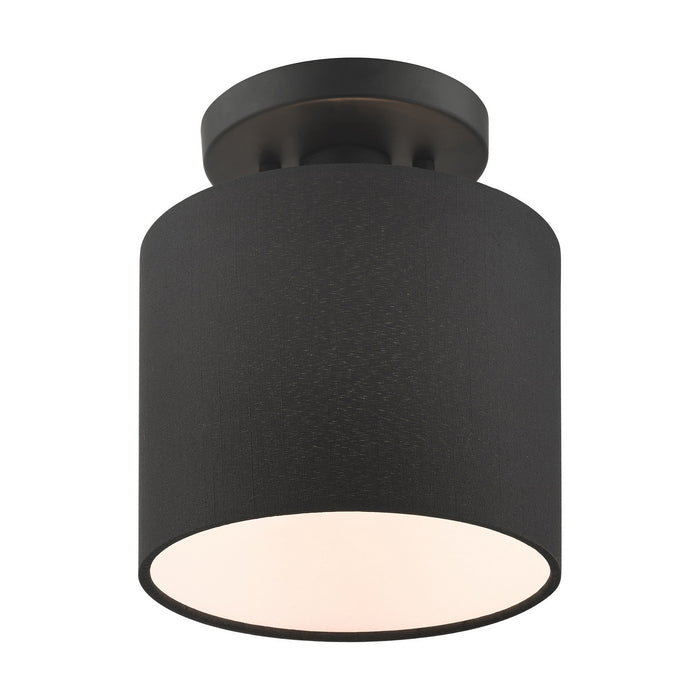 Livex Lighting 45661-04 One Light Semi Flush Mount, Black