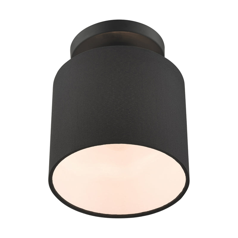 Livex Lighting 45661-04 One Light Semi Flush Mount, Black