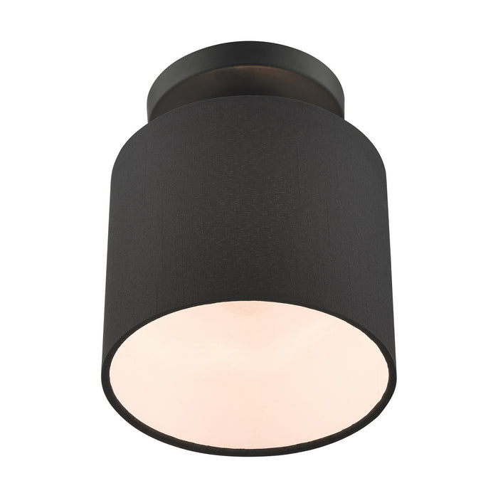 Livex Lighting 45661-04 One Light Semi Flush Mount, Black