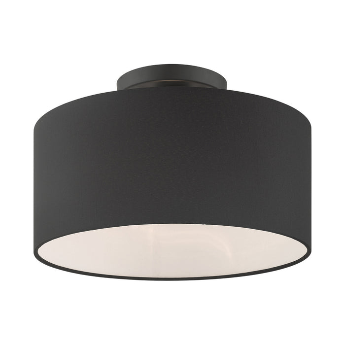 Livex Lighting 45663-04 One Light Semi Flush Mount, Black