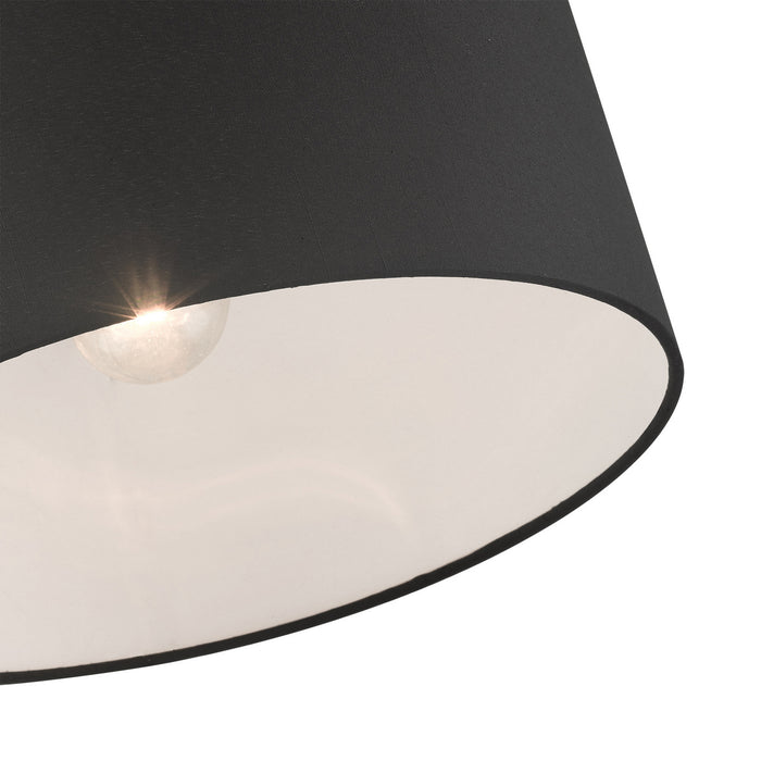 Livex Lighting 45663-04 One Light Semi Flush Mount, Black