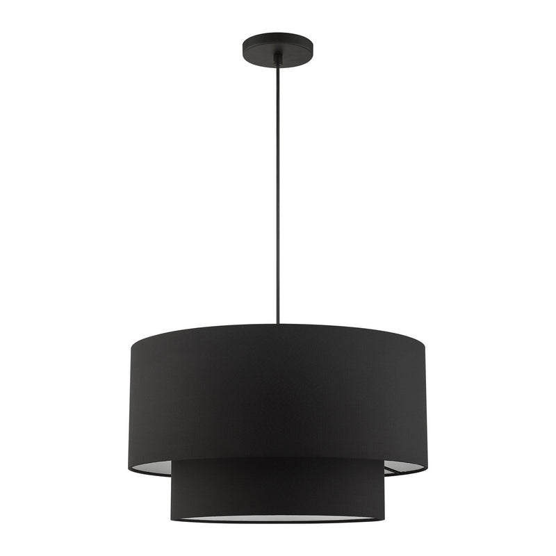 Livex Lighting 45668-04 Three Light Pendant, Black