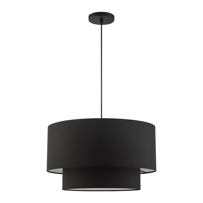 Livex Lighting 45668-04 Three Light Pendant, Black