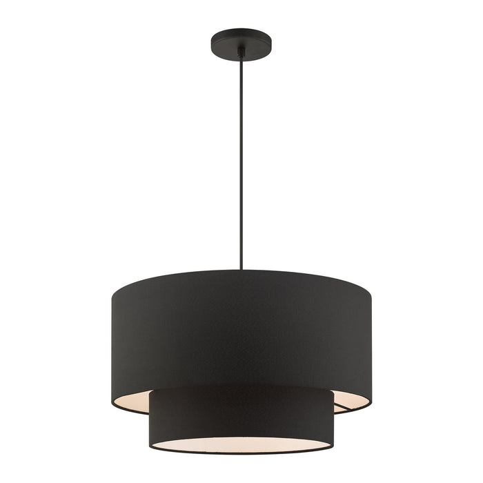 Livex Lighting 45668-04 Three Light Pendant, Black