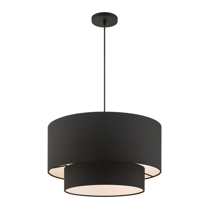 Livex Lighting 45668-04 Three Light Pendant, Black