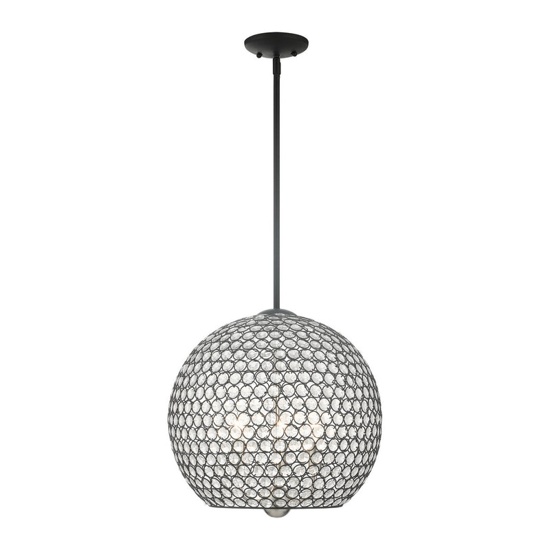 Livex Lighting 45723-04 Three Light Pendant, Black