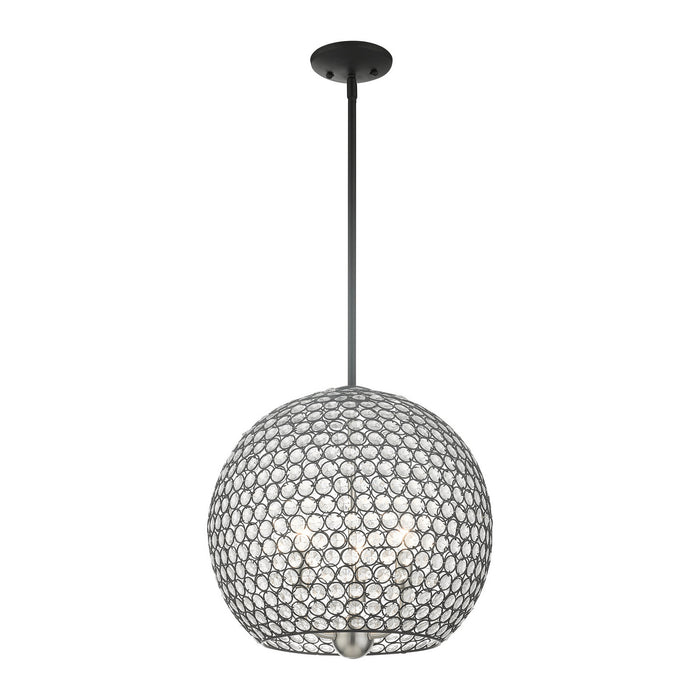 Livex Lighting 45723-04 Three Light Pendant, Black