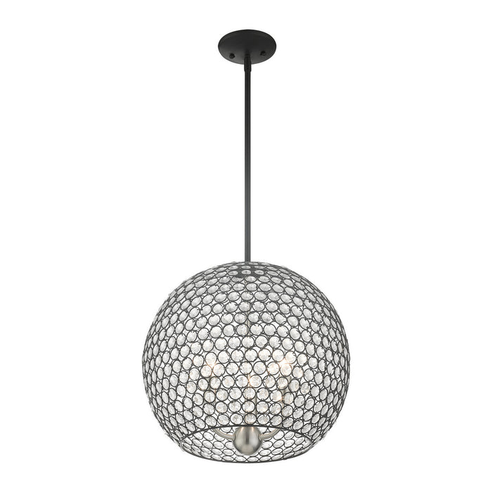 Livex Lighting 45723-04 Three Light Pendant, Black