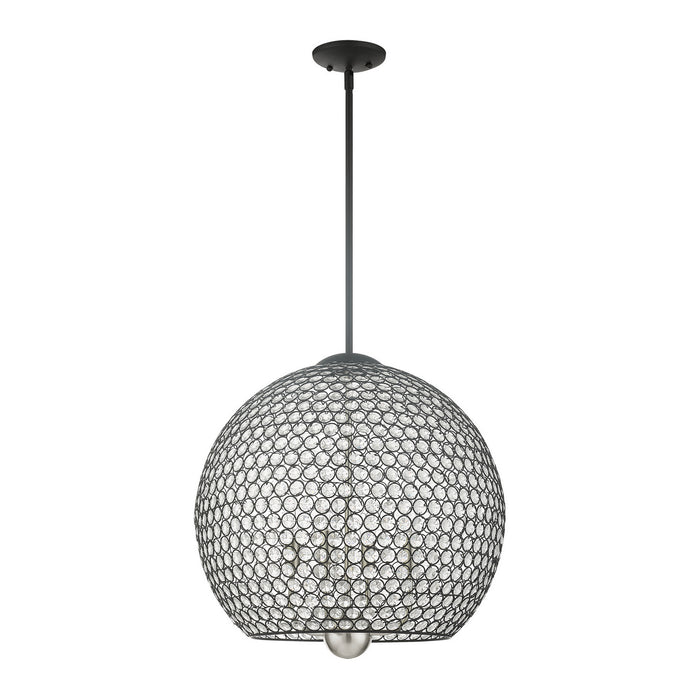 Livex Lighting 45724-04 Four Light Pendant, Black
