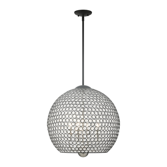 Livex Lighting 45724-04 Four Light Pendant, Black