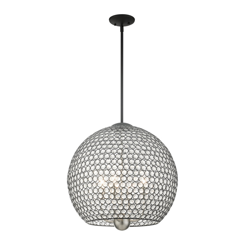 Livex Lighting 45724-04 Four Light Pendant, Black