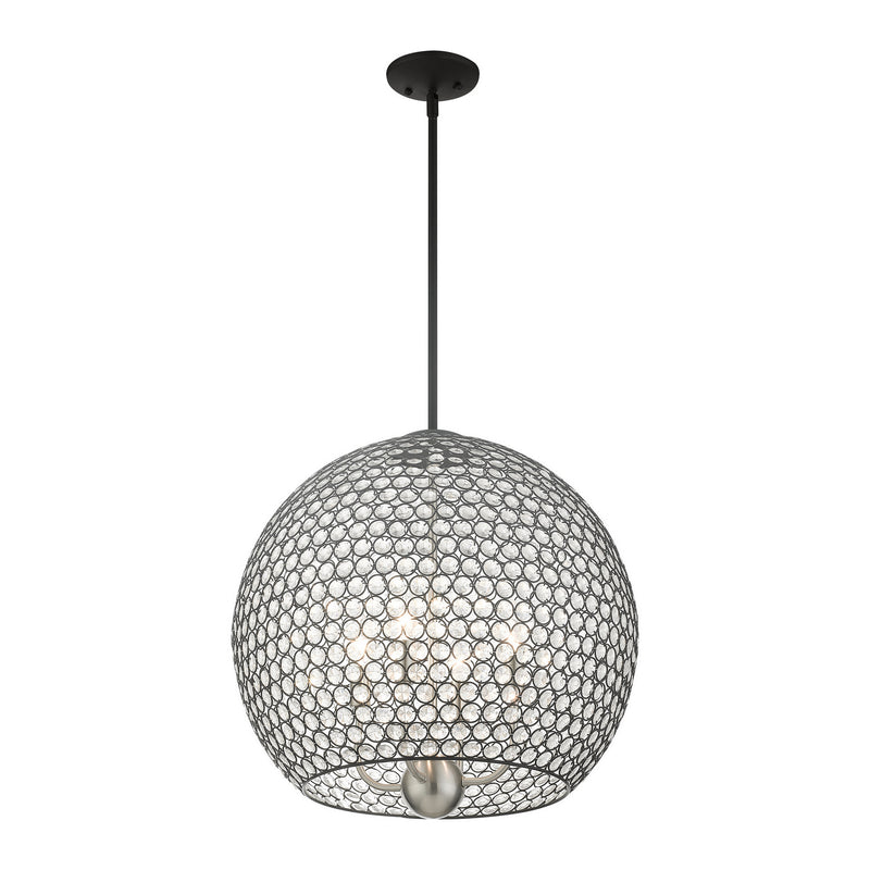 Livex Lighting 45724-04 Four Light Pendant, Black