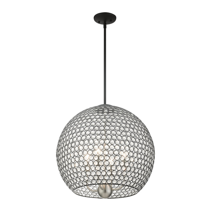 Livex Lighting 45724-04 Four Light Pendant, Black