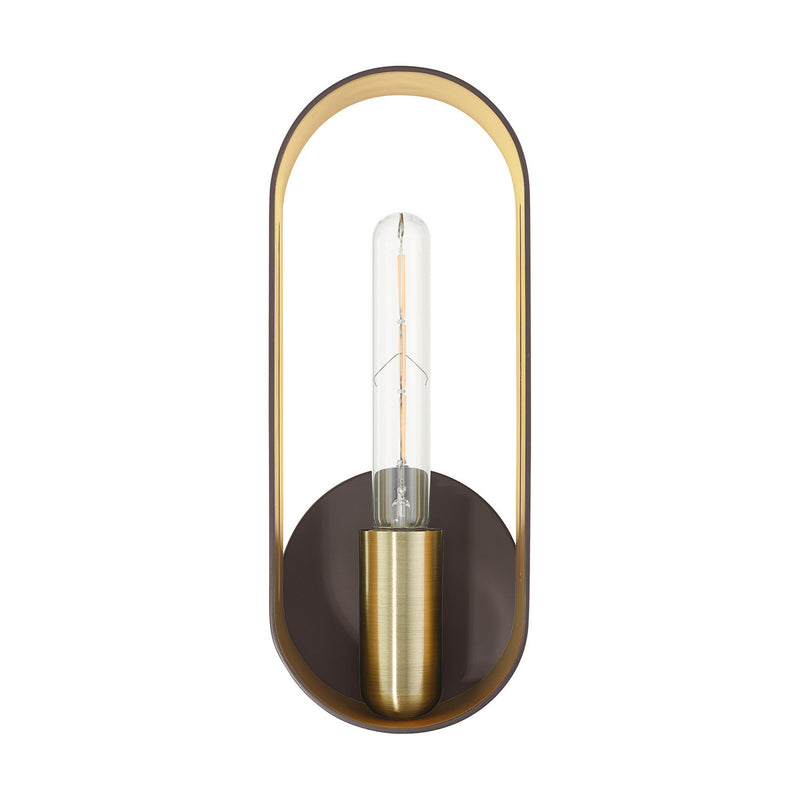 Livex Lighting 45762-07 One Light Wall Sconce, Bronze w/ Antique Brasss