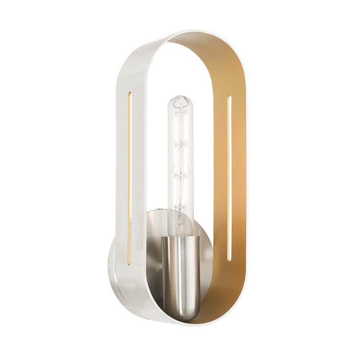 Livex Lighting 45762-91 One Light Wall Sconce, Brushed Nickel
