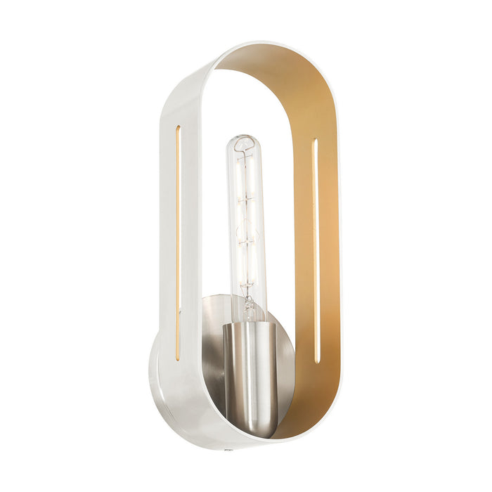 Livex Lighting 45762-91 One Light Wall Sconce, Brushed Nickel
