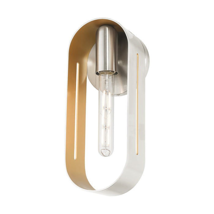 Livex Lighting 45762-91 One Light Wall Sconce, Brushed Nickel