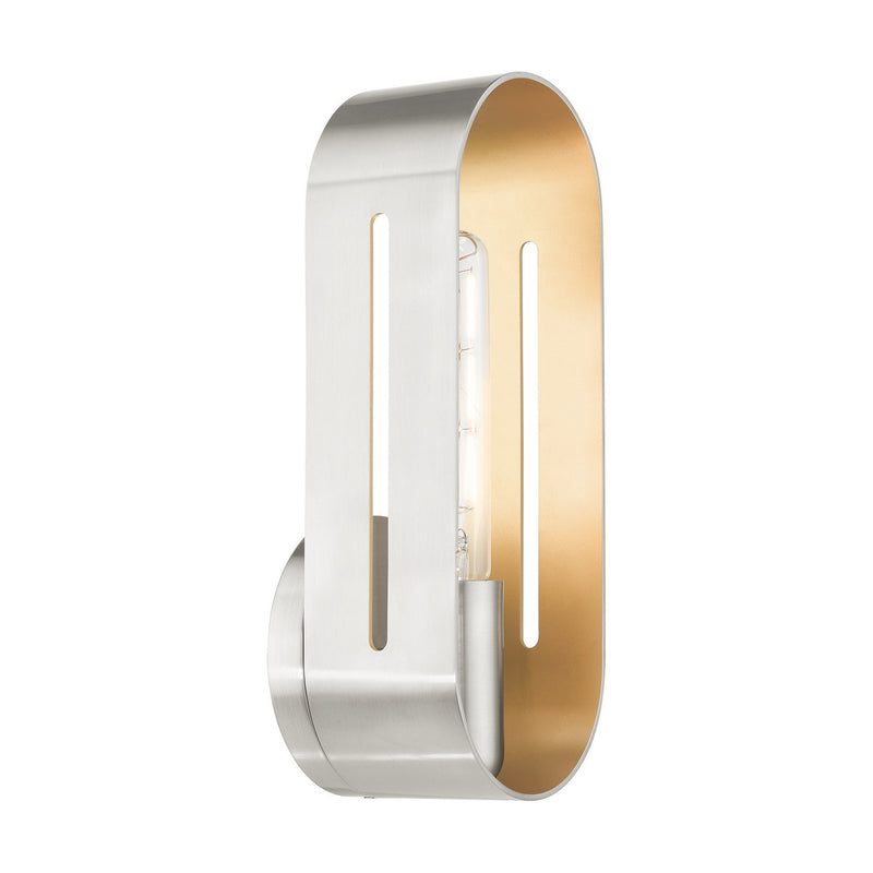 Livex Lighting 45762-91 One Light Wall Sconce, Brushed Nickel