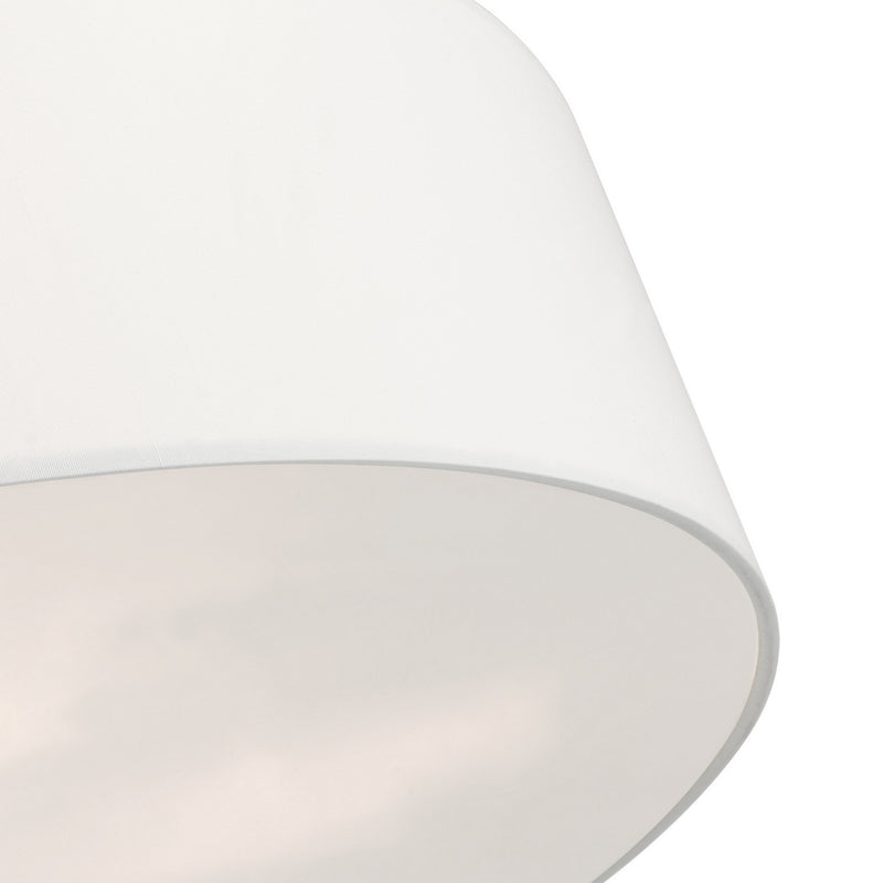 Livex Lighting 45798-91 Six Light Semi Flush Mount, Brushed Nickel