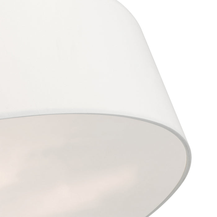 Livex Lighting 45798-91 Six Light Semi Flush Mount, Brushed Nickel