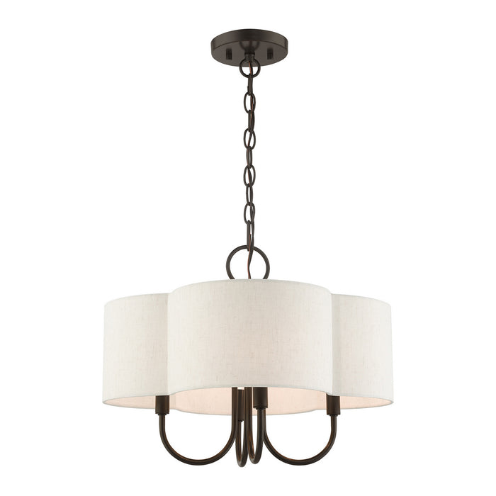 Livex Lighting 45806-92 Four Light Chandelier, English Bronze