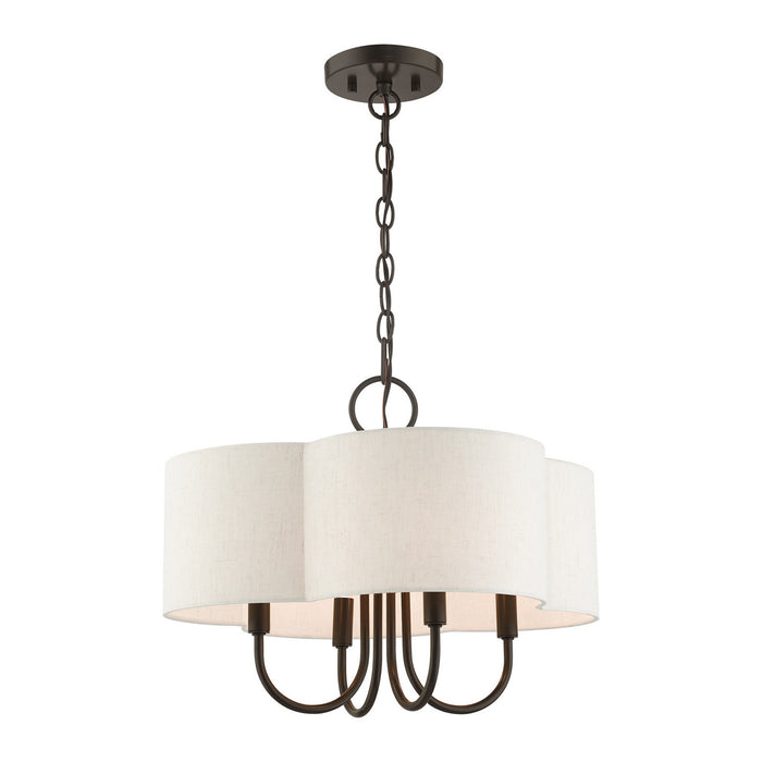 Livex Lighting 45806-92 Four Light Chandelier, English Bronze