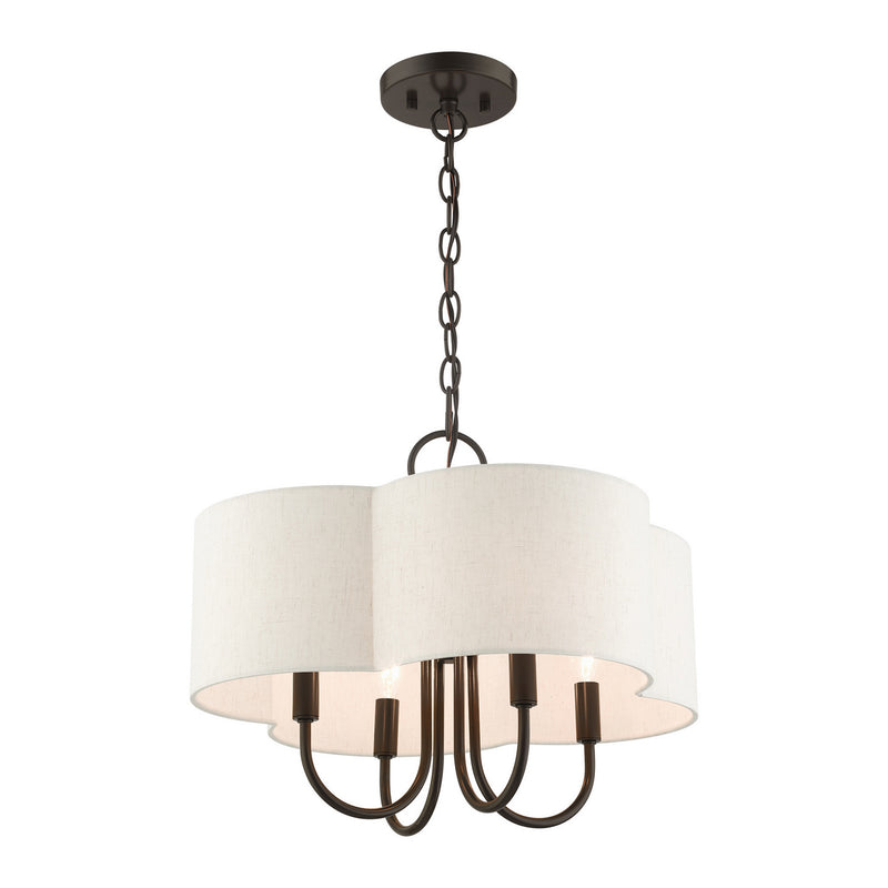 Livex Lighting 45806-92 Four Light Chandelier, English Bronze