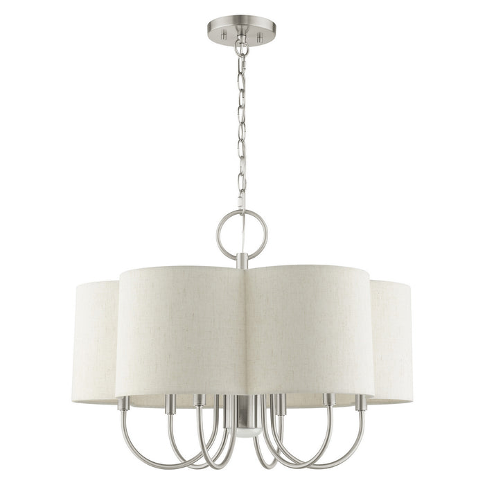 Livex Lighting 45807-91 Seven Light Chandelier, Brushed Nickel