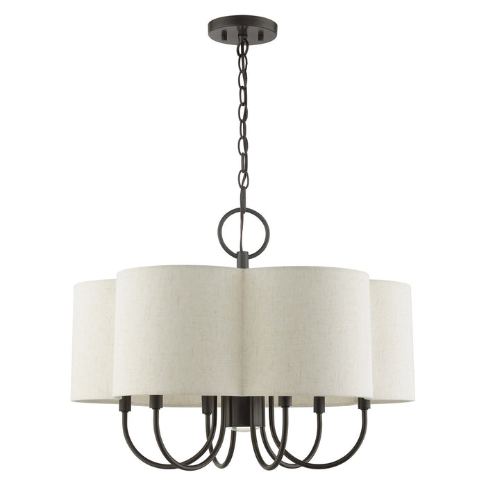 Livex Lighting 45807-92 Seven Light Chandelier, English Bronze
