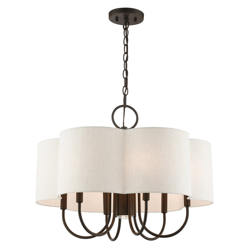 Livex Lighting 45807-92 Seven Light Chandelier, English Bronze