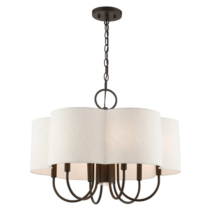 Livex Lighting 45807-92 Seven Light Chandelier, English Bronze
