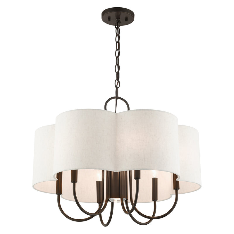 Livex Lighting 45807-92 Seven Light Chandelier, English Bronze